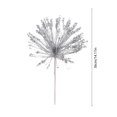 thumbnail image 3 of Christmas Shimmer Decorative Spray Pick, Shimmer Holiday Decorative Branch Accent, Christmas Wreath Centerpiece Branch Decor, Flexible Tassel Seasonal Spray Decoration for Vase and Mantel, Silver, 3 of 6