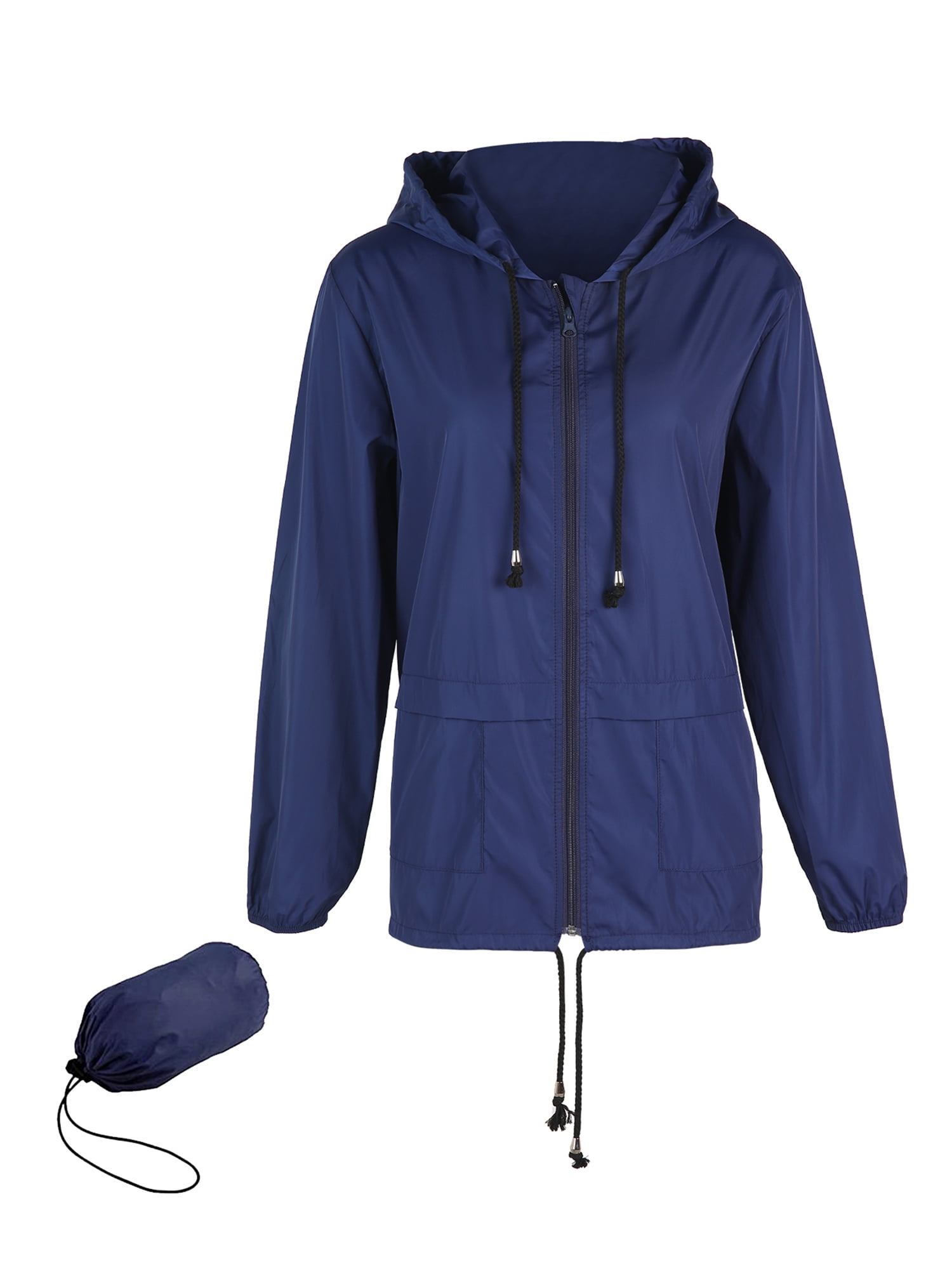 ESASSALY Raincoat Women Lightweight Waterproof Rain Jackets Packable ...