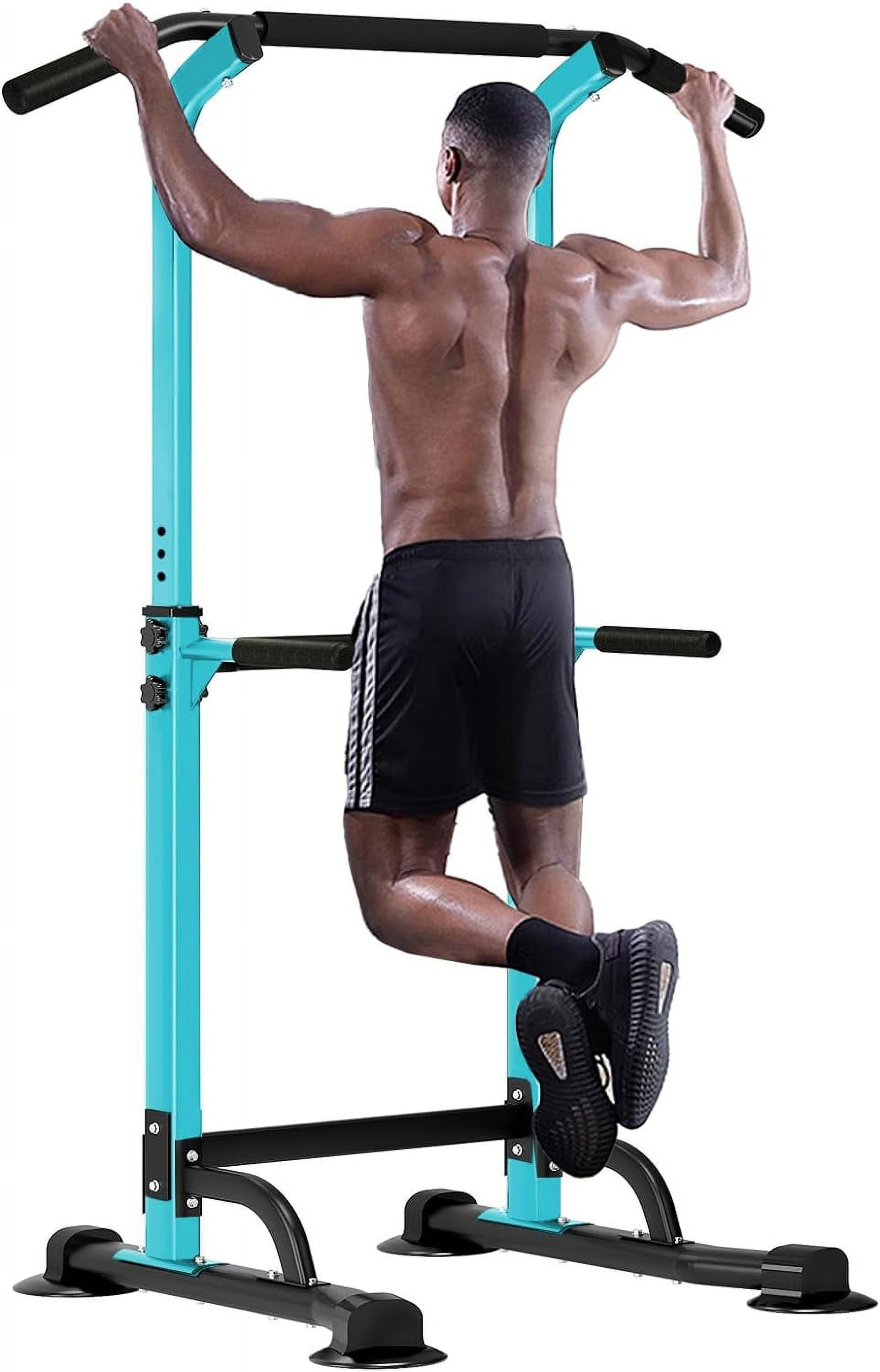 SOGES Adjustable Power Tower Free Standing Pull Up Bar Dip Station Strength Training for Home Gym Black Walmart