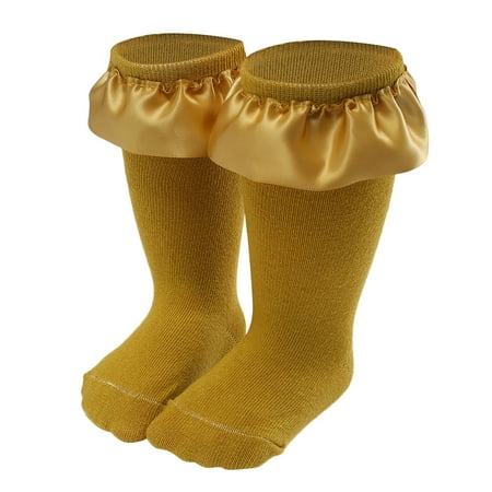 

nsendm Baby Infant Toddler Children Kids Socks Soft Bottom Toddler Shoes Socks Princess Socks Floor 1 Year Old Socks Yellow 0-12 Months