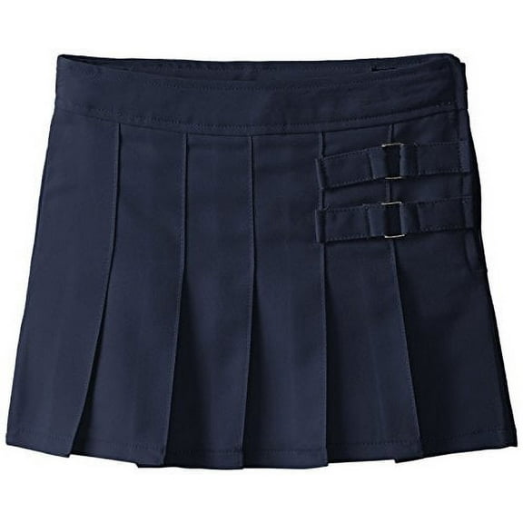 French Toast Little Girls' Two-tab Pleated Scooter, Navy, 6