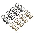 thumbnail image 1 of Unique Bargains 0.79' Dia. 3 Circle Metal Binder Rings Loose Leaf Rings, Bronze/Black 8 Pack, 1 of 6