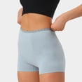 thumbnail image 4 of CHOII - Calzoncillos de algodón para mujer, calzoncillos tipo bóxer, calzoncillos tipo bóxer, calzoncillos de cintura alta sin costuras, cobertura total, moldeadores y de control, ¡liquidación!, azul, 4 of 6
