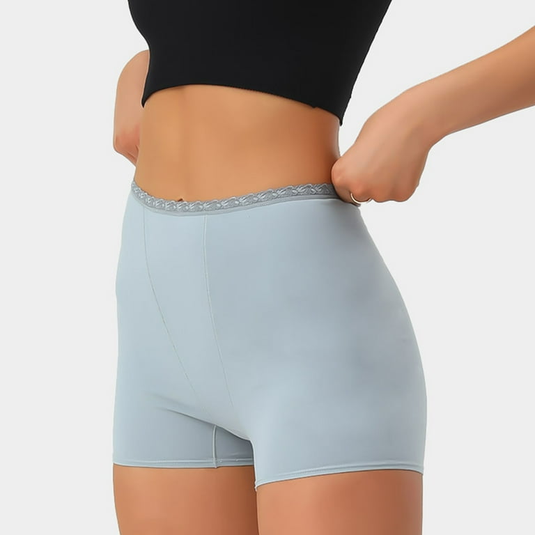 ショートパンツ HOMME GIRLS light blue high-waisted cotton boxer shorts Boxer Shorts in Chambray Blue – HOMMEGIRLS