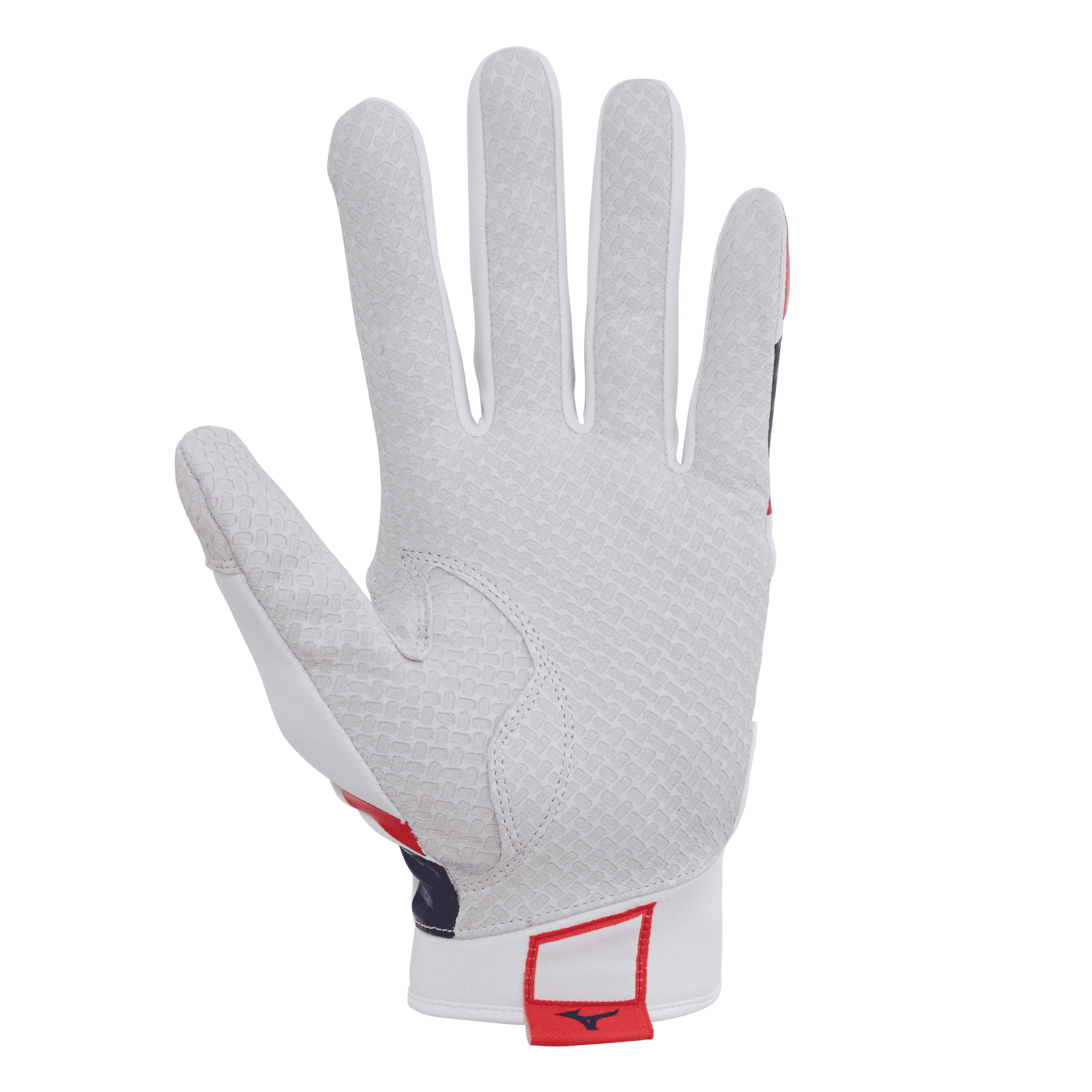 Guantes Mizuno B-130 Bateo Béisbol Hombre - Blancos/Grises - Feel Profesional
