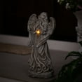 thumbnail image 4 of Northlight LED Solar Lighted Angel with Cross Garden Statue - 19", 4 of 9