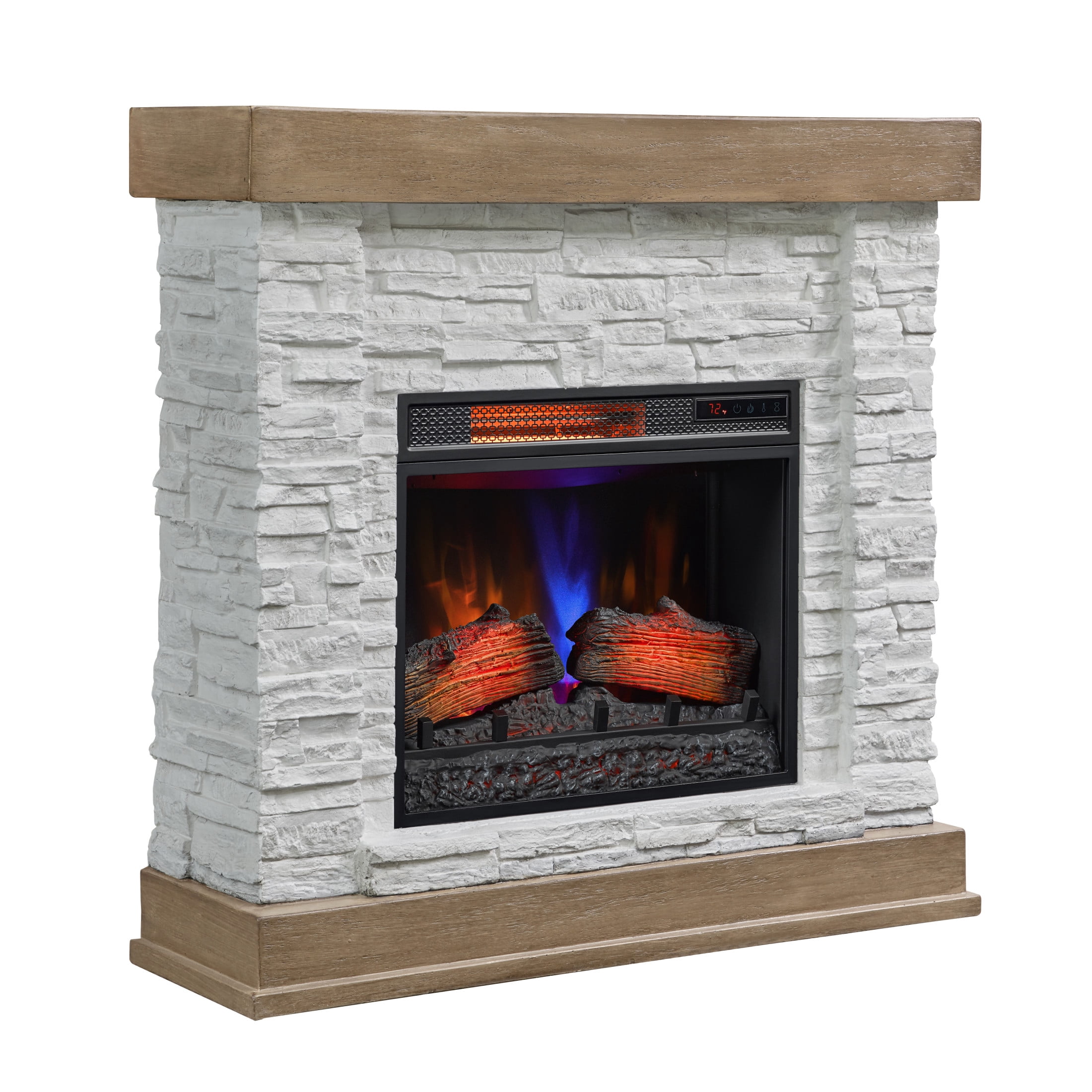 duraflame® Wall Mantel Electric Fireplace, Rustic White
