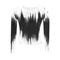 thumbnail image 4 of Uootdi Floral Printed Long Sleeve Shirts for Women Crew Neck Casual Slim Fit Basic T-Shirts Colorblock Lightweight Thermal Tops Gift, 4 of 6
