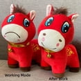 thumbnail image 7 of Year of The Horse 2026 Plush, 7.87in Funny Smiling/Crying Horse Plushie Figurine, Lucky Chinese Lunar New Year Mascot Zodiac Ornament for Home Store Tabletop Decor, Red (Smiling Horse), 7 of 7