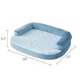 thumbnail image 2 of Vibrant Life Small Round Corner Sofa Style Dog Bed, Blue, 23" x 28", 2 of 6