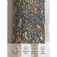 thumbnail image 6 of Botanical Birds Sheer Curtains 96 Inch Length 2 Panels Set, Art Abstract Leaves Blue Voile Window Treatment Semi Sheer Long Curtains Drapes for Bedroom/Living Room/Kitchen 52"x96"x2, 6 of 7