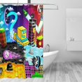thumbnail image 3 of Saiise Geometry Dash Print Shower Curtain for Bathroom,Shower Curtain Set with Hooks for Home, Bathroom Decor Waterproof Fabric,72x72, 3 of 8