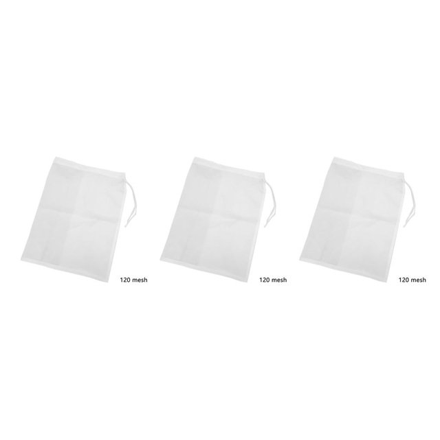 Billuyoard Bolsa de colador de café, colador de jugo de leche de nailon, bolsa de filtro de cocina de té reutilizable, malla 120 Type1 NO1 Billuyoard CBP066658
