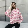 thumbnail image 4 of COEQINE Tops Long Sleeves Oversized Women's Hoodies Sweatshirts Pullover Fashion Y2K Crewneck Fit Soft Loose Hooded Sweatshirt Oversized Starfish Shells and Conch Pink, L, 4 of 7