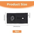 thumbnail image 2 of Extensor de cintura ajustable para pantalones, 4 unidades, de algodón negro, para cuello y botones ajustables, color negro, 2 of 6