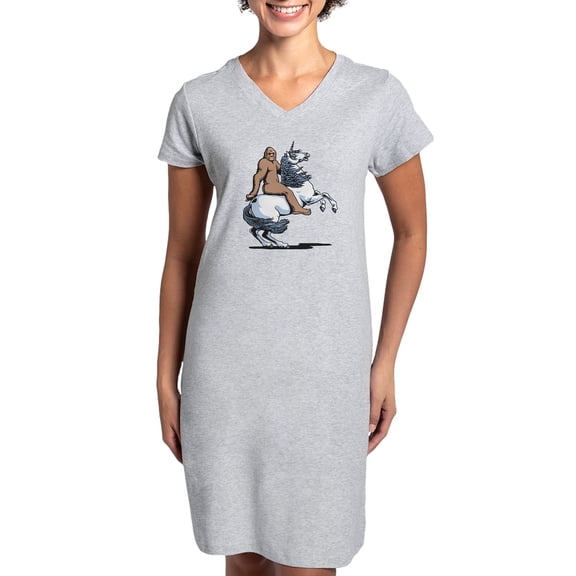 CafePress - Bigfoot Riding A Unicorn - Women's Nightshirt
