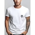 thumbnail image 1 of Camiseta informal de moda para hombre con estampado de lobo. Cuello redondo, manga corta, tejido elástico, lavable a máquina. Ideal para verano. Para adultos, hombres, mujeres, adolescentes, jóvenes., 1 of 6