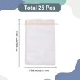 thumbnail image 2 of 25Pcs PeachPuff Rectangle Organza Drawstring Packaging Bags Gift Wrapping Favor Bags Jewelry Storage Pouches with Ribbons for Wedding Party Favors 29.5x19.5x0.05cm, 2 of 3