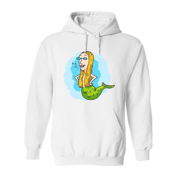 Hipster Mermaid Hoodie Women - Women Hoodie, White, Small