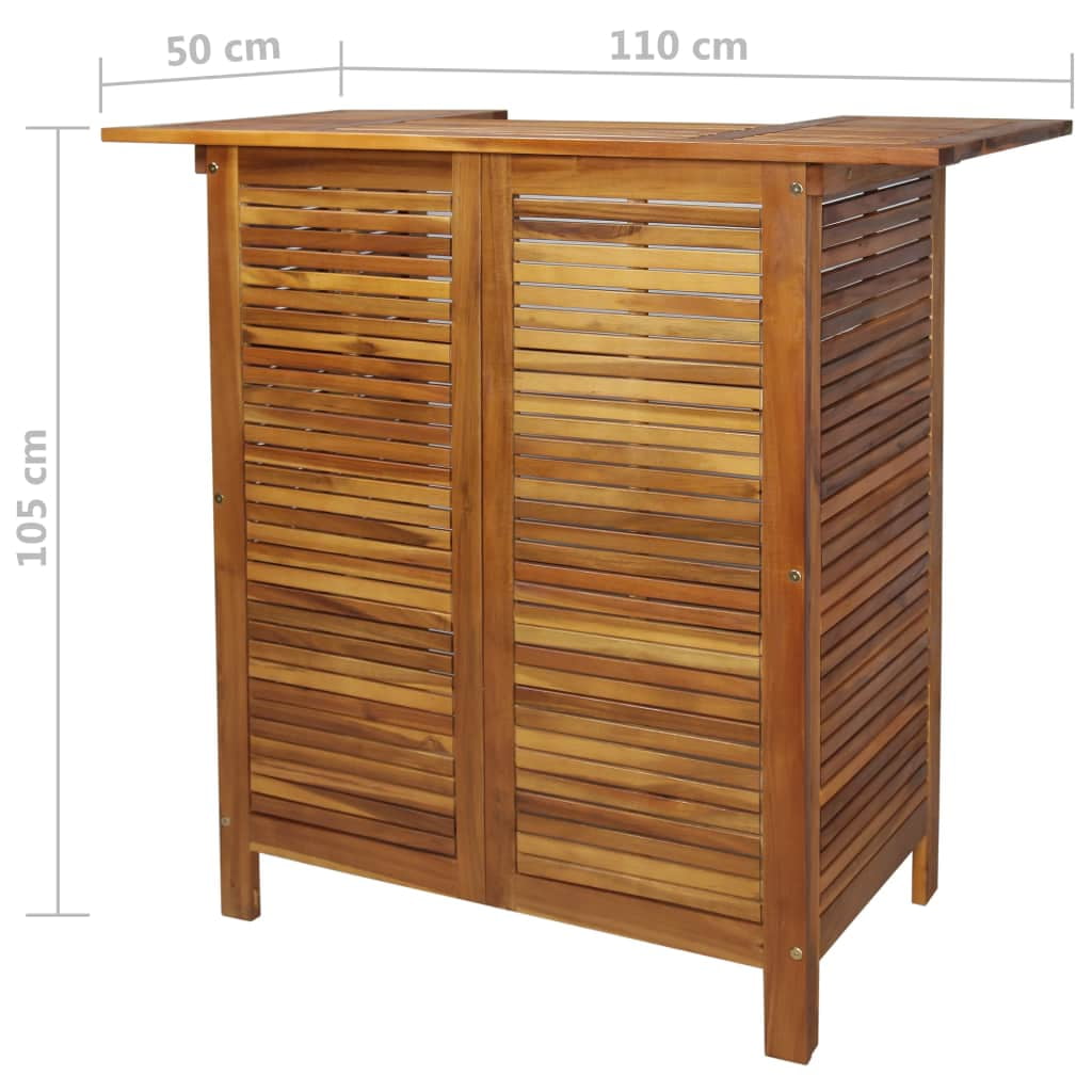 Kepooman Outdoor Patio Solid Acacia Wood Rectangle Bistro Table Set, Set of 3, Brown Kepooman Outdoor Patio Solid Acacia Wood Rectangle Bistro Table Set, Set of 3, Brown
