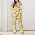 thumbnail image 2 of Sikiie Avocado And Pineapple Women's Long-Sleeve Shirt and Full-Length Bottom Pajama Set (s-xxl)-X-Large, 2 of 7