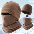 thumbnail image 2 of QSAWXQZ Men's Winter Fleece Balaclava Ski Mask Windproof Full Face Cover Thermal Neck Warmer Hood Free Size, 2 of 5