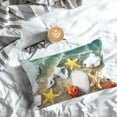 thumbnail image 5 of Pofeuu Seashell On The Beach Print Polyester Microfiber Plush Pillowcases, Super Soft and Cozy Pillow Case Covers with Envelop Closure（Pillow core not included）-20"x30", 5 of 6