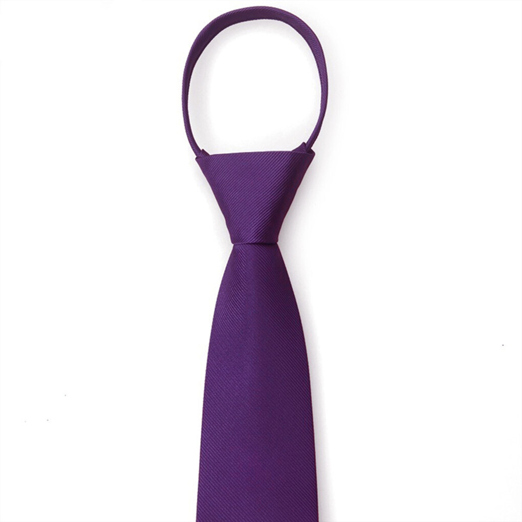 Cravate à Fermeture éclair Pré-nouée Homme - Bleu Marine, Unisexe - Pour Mariage, Fête, Facile à Mettre