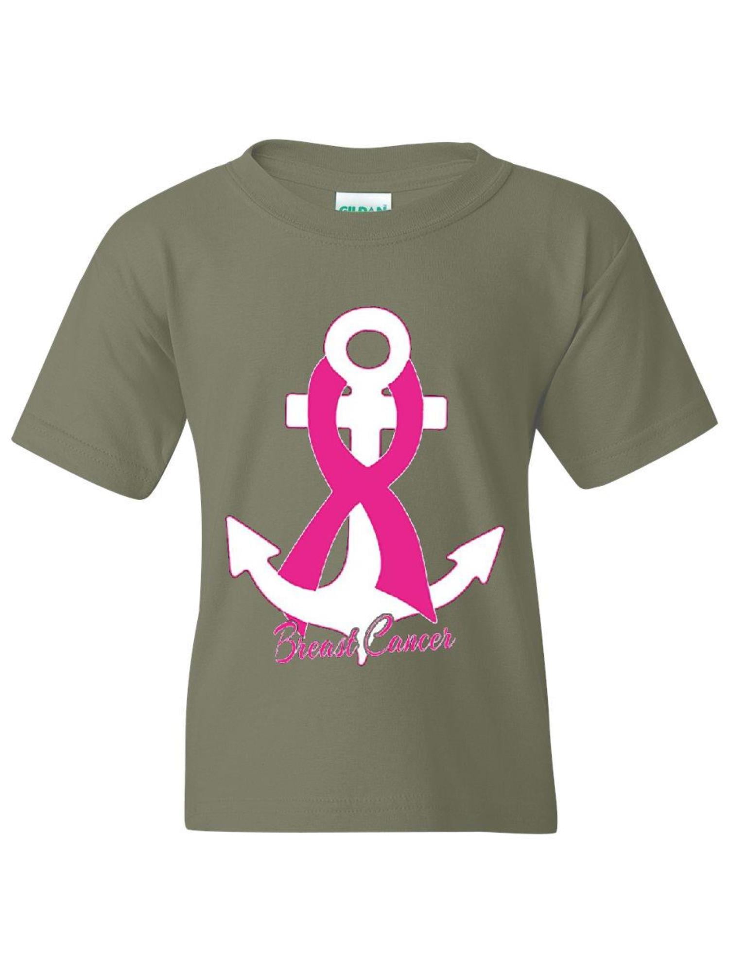 Breast Cancer Awareness Kids Girls Short Sleeve Shirts Ruffles Shirt Tee Jersey for 2-6T