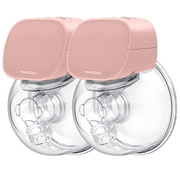 Momcozy Wearable Breast Pump,Electric Hands-Free Portable Breastfeeding Breastpump,2 Mode & 5 Levels, 24mm Pink