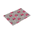 thumbnail image 3 of YUSDECOR Cute Cartoon Ladybug with Flowers on Stripes Doormat Rug Home Decor Floor Mat Bath Mat 30x18 inch, 3 of 3