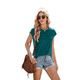 thumbnail image 4 of Top Holgado de Cuello Redondo para Mujer, Verde Oscuro, Talla M, 4 of 10