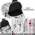 thumbnail image 4 of Sling Backpack,Halloween Dancing Skeletons and Pumpkins Sling Bag with Water Bottle Holder,Waterproof Sling Bag for Men/Women with Headphone Jack for Hiking,Travel, 4 of 6