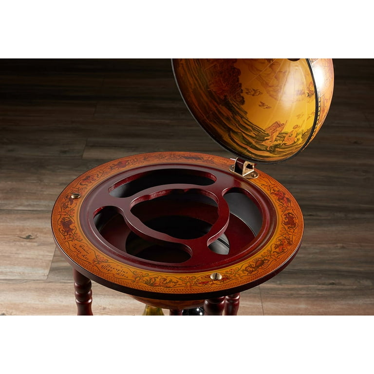 Total Tactic HW47195 Vintage Globe Wine Stand Bottle Rack