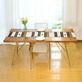thumbnail image 3 of Yayeee Table Runner 70 inches Long Home Kitchen Dinning Party Decoration, Beige Abstract Dots, 3 of 7