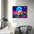 thumbnail image 4 of Nawypu Canvas Wall Art For Living Room Family Wall Decor For Bedroom Modern Office Decorations Animal Wolf Wall Pictures Artwork Blue Starry Sky Scenery Painting Room Canvas Art Prints Home Decor, 4 of 5