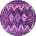 thumbnail image 1 of Ahgly Company Indoor Round Persian Purple Traditional Area Rugs, 8' Round, 1 of 4