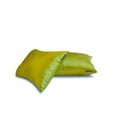 thumbnail image 2 of Funda de cojín lumbar decorativa HomeCentric, color chartreuse, paquete de 2, 50 x 65 cm (20 x 26 pulgadas), funda de cojín rectangular lisa de satén, estilo moderno - Chartreuse Slub Satin, 2 of 5