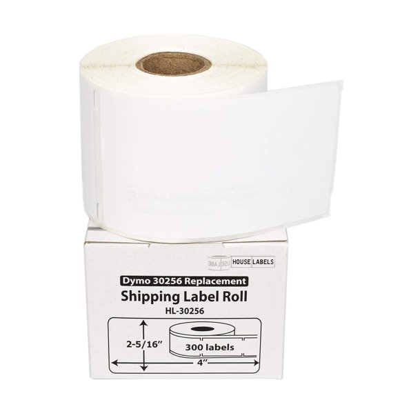 HOUSELABELS Étiquettes d'Expédition Compatibles DYMO 30256 (2-5/16 Pouces x 4 Pouces), Adhésif Permanent Fort, Compatible avec Imprimantes de Bureau DYMO LW 450, 4TG, Rollo & Zebra, 2 Rouleaux /600 Étiquettes