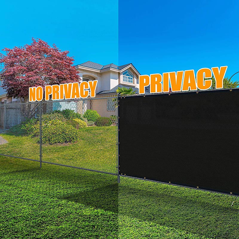 3 Years Warranty Customized Patio Paradise 4' x 9' Brown Privacy Screen Fence Commercial Outdoor Backyard Shade Windscreen Mesh Fabric with Brass Gromment 88% Blockage 