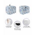 thumbnail image 2 of Navy Blue Flowers Toaster Cover 2 Slice, Watercolor Summer Botanical Floral Dustproof Bread Machine Oven Cover with Storage Pockets, Fits Most Kitchen Toasters Protector, 2 of 5