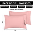thumbnail image 4 of Pack de 2 fundas de almohada Utopia Bedding Queen de microfibra rosa, 4 of 7