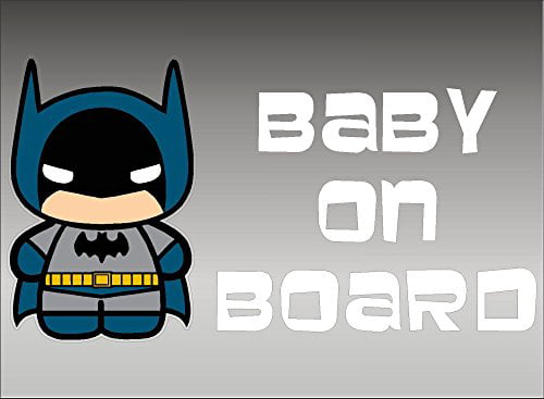 Batman Bat Baby On Board Vinyl Decal Sticker for Car Van Laptop Tablet Wall 