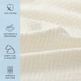 thumbnail image 4 of Host & Home 100% Cotton Basketweave Throw, Lightweight Blanket, 300GSM, 50x70, Ivory, 4 of 5