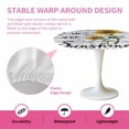 thumbnail image 2 of Fitted Round Tablecloth Sunshine Wood Grain Elastic Stretch Table Cover,Waterproof Oil Proof Table Cloth for Dinner,Outdoor,Picnic, 36"- 44" DIA Sunflower, 2 of 9