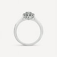 thumbnail image 3 of Silvago Jewel Round Cut 2.5 Ct Brilliant White Diamond Ring - 14K White Gold Plated Solitaire Ring - Engagement Wedding Diamond Jewellery for Women's - Halo Solitaire with Accents Women's Rings, 3 of 7