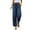 Blue, variant on Women's Wide Leg Jeans Casual Drawstring Elastic Waist Baggy Vintage Denim Pants