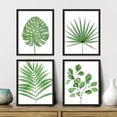 thumbnail image 5 of PixonSign Framed Wall Art Tropical Green Monstera Fan Leaf Poater, Set of 4 Nature Wilderness Wall Decor Prints, Botanical Floral Wall Décor, Rustic Classic Countryside Artwork - 8"x10" Black, 5 of 5