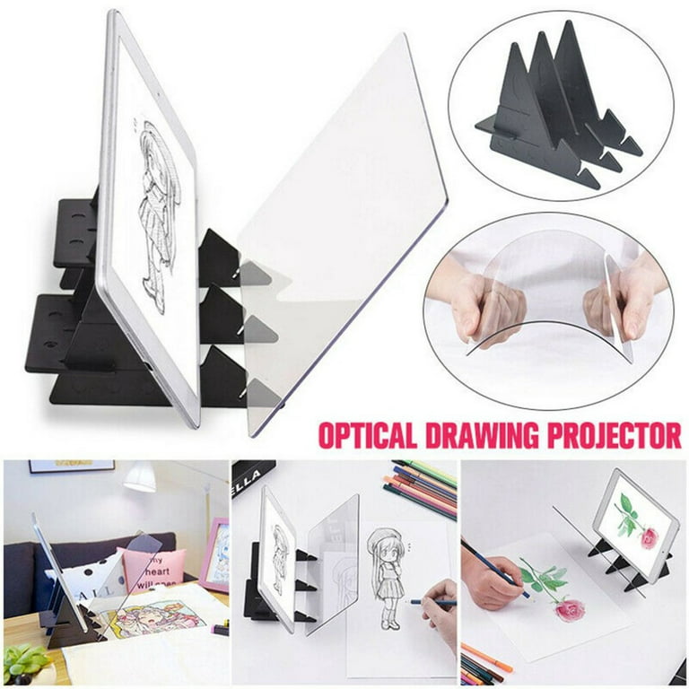  Optical Tracing Board Portable DIY Drawing Pad Sketching  Painting Copy Tool Zero-Based Sketch Wizard Mirror Reflection Drawing Board  for Kids and Beginners