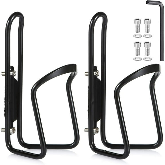 Water Bottle Cages, Basic MTB Bike Bicycle Alloy Aluminum Lightweight Water Bottle Holder Cages Brackets(2 Pack- Drilled Holes Required)